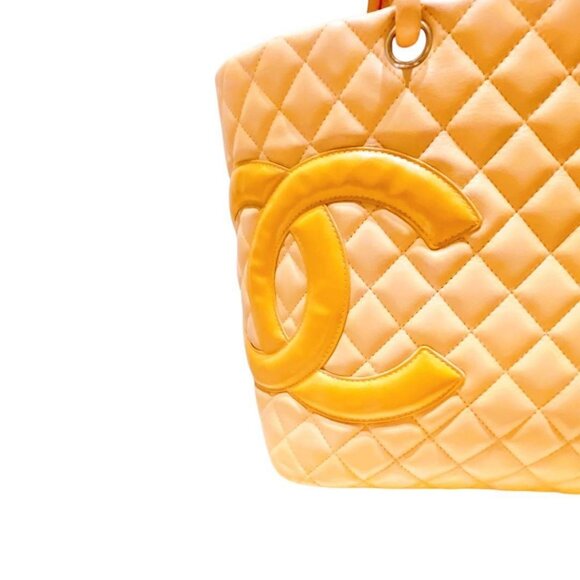 Authentic CHANEL CC Cambon Calfskin Quilted Large Shopping Tote Shoulder Bag - Picture 5 of 14